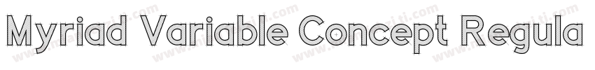 Myriad Variable Concept Regular字体转换